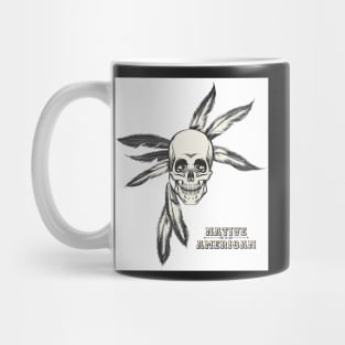 Indian Skull drawn in engraving style Mug